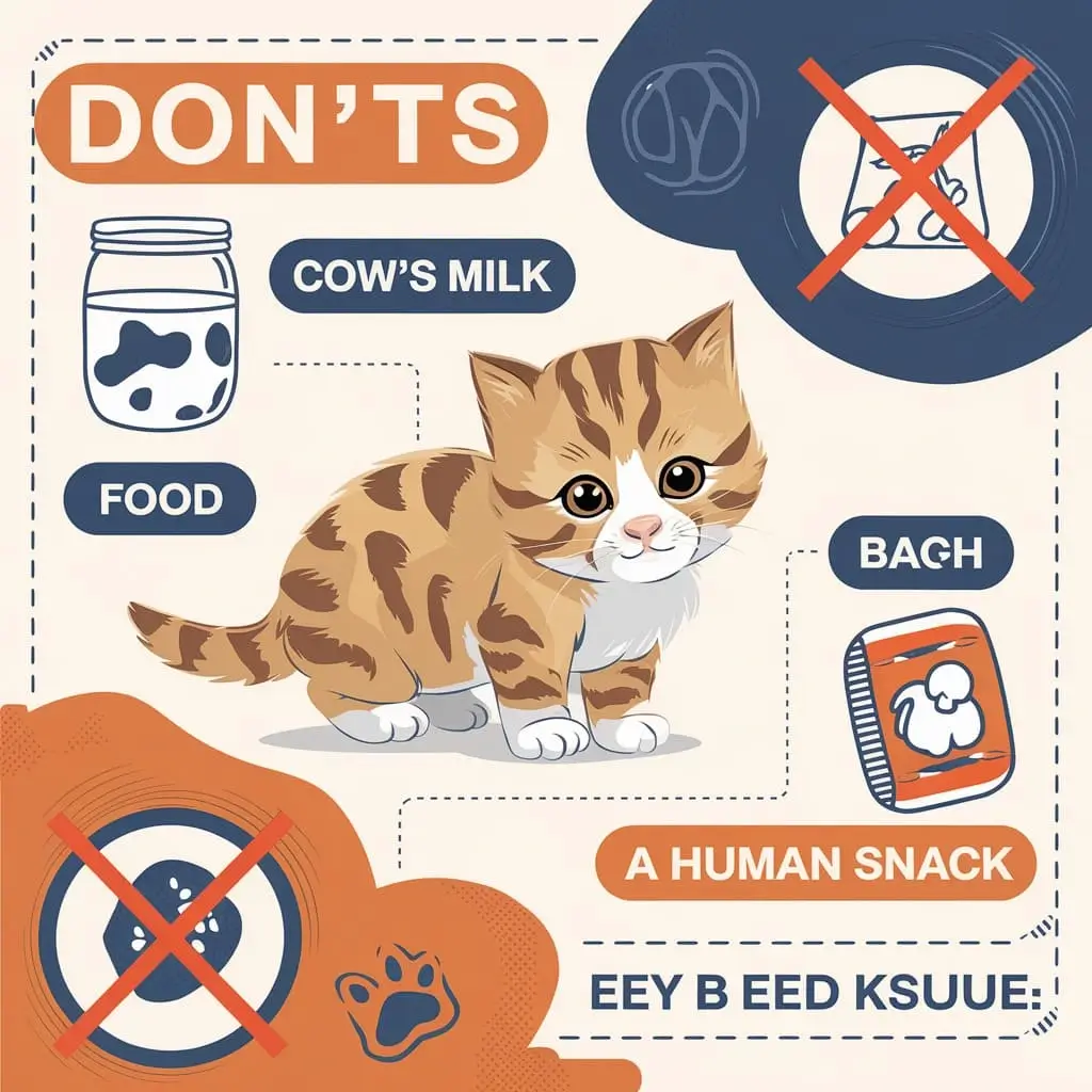 don'ts when feeding a stray cat