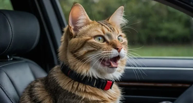 why is my cat panting in the car