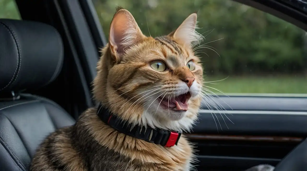 why is my cat panting in the car