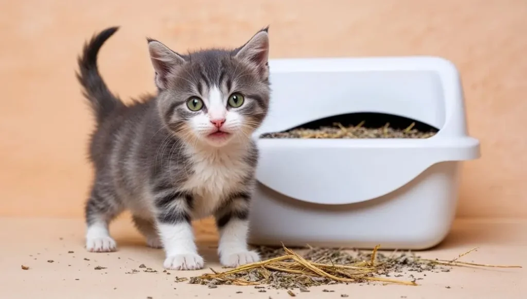 10 week old kitten litter box training