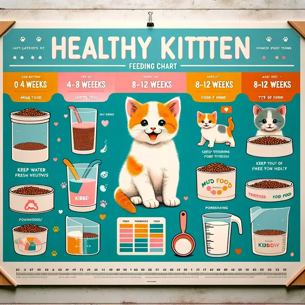 IAMS kitten food - feeding chart