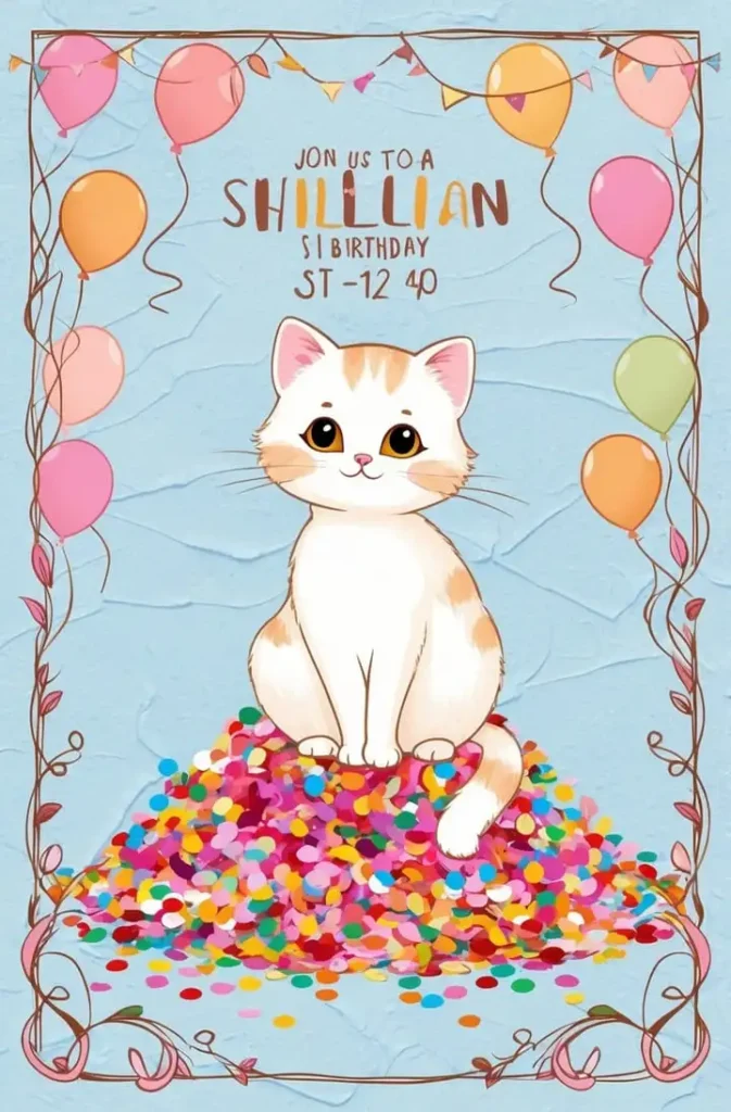 happy birthday cat images - illustration idea