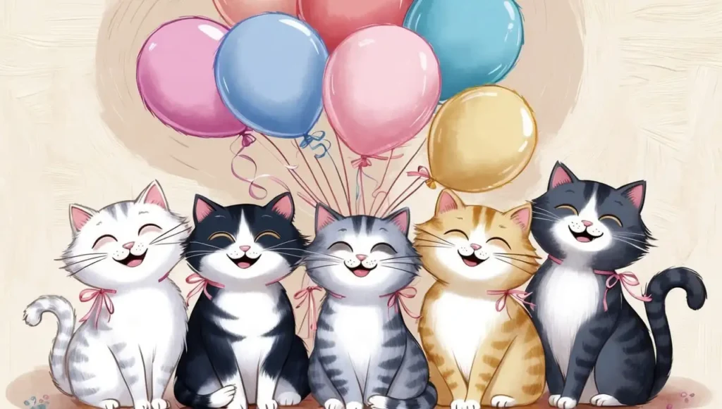 happy birthday cat images - sticker image