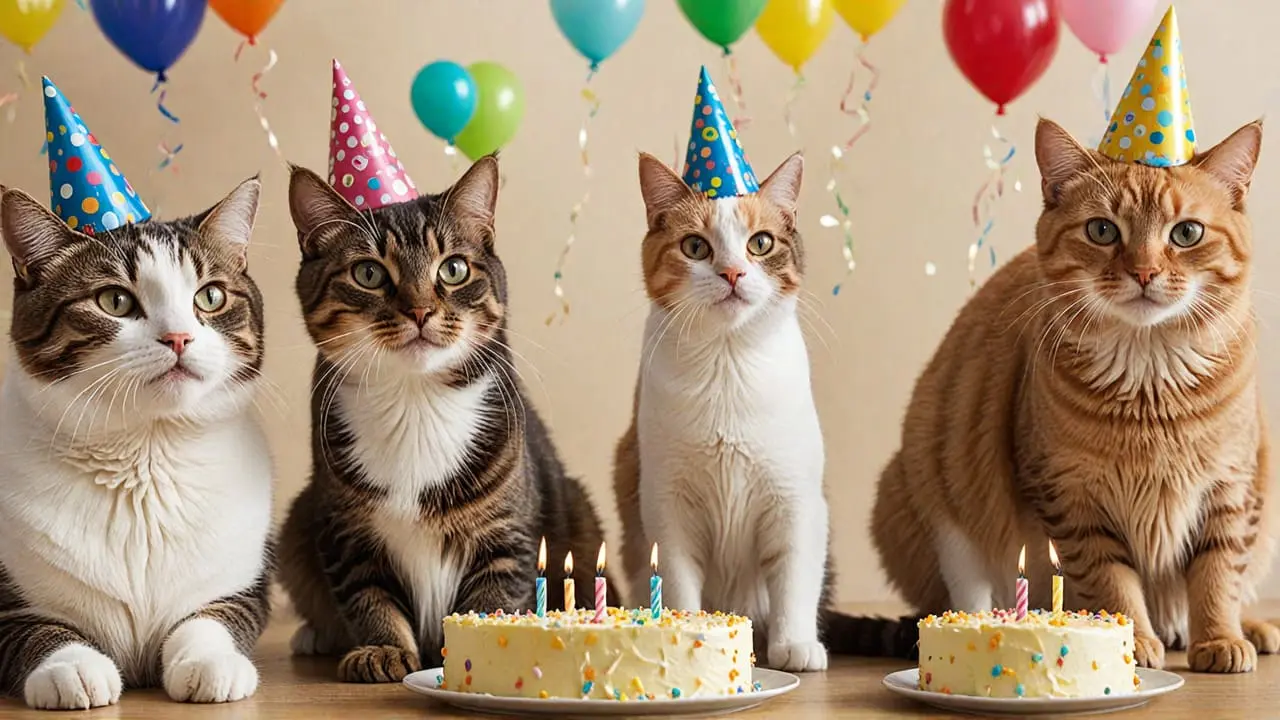 happy birthday cat images