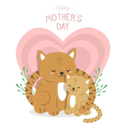 happy mothers day cat - themed card