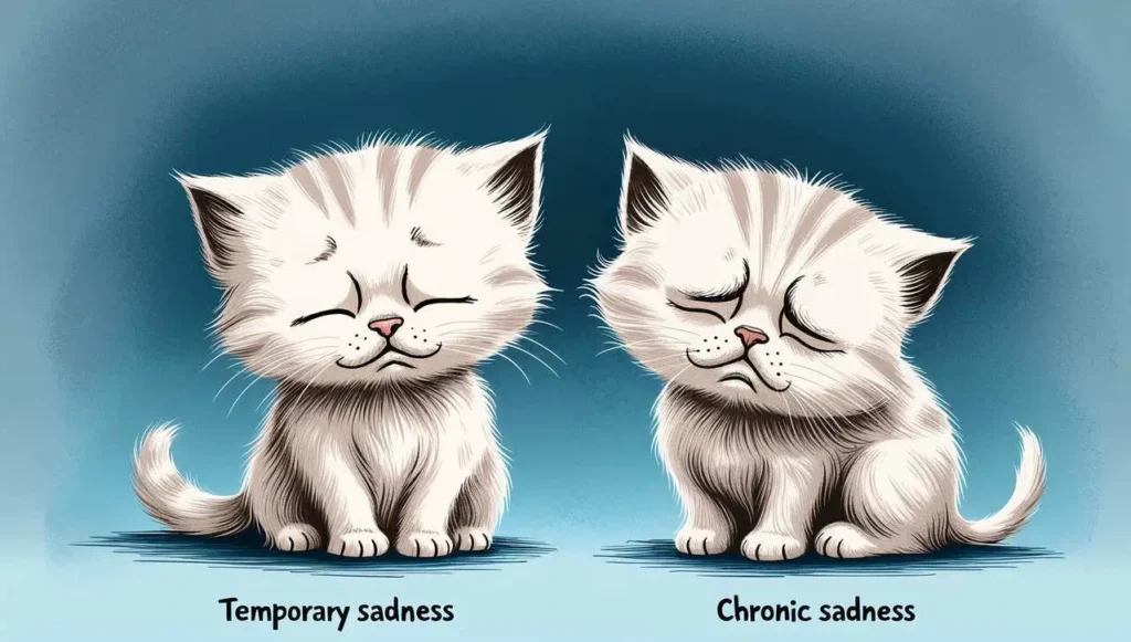 temporary vs. chronic sadness in kittens