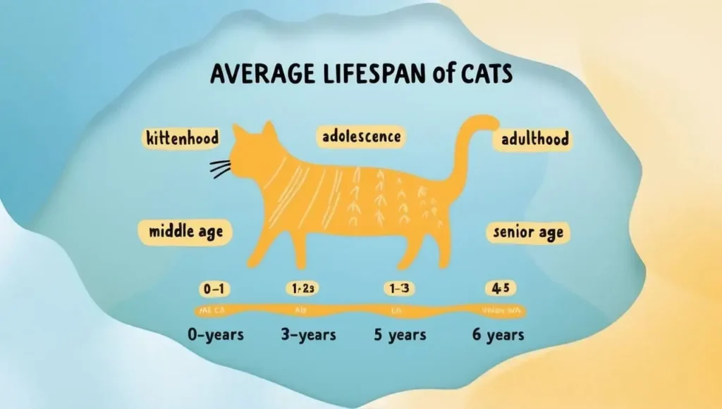 why cats are the best pets - cat lifespan illustration