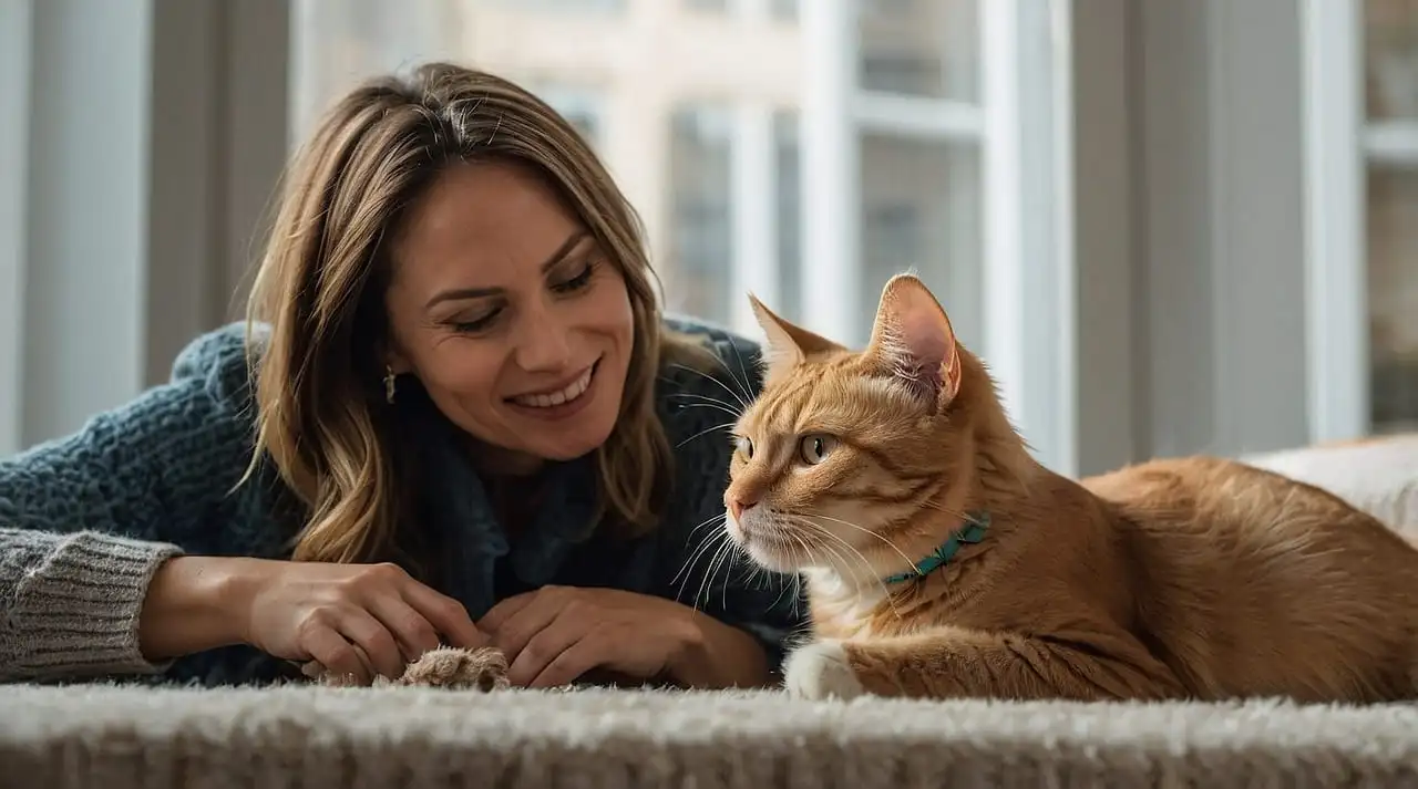 why cats are the best pets - woman with her cat