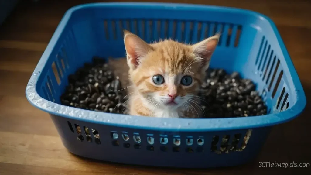 3 month old kitten litter box training