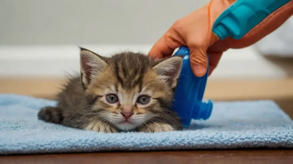 cleaning 2 week old kitten