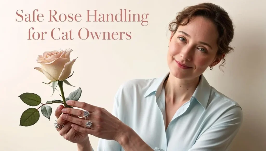 are roses toxic to cats - safe rose handling for cat owners