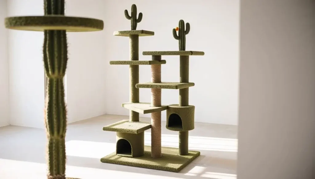 cactus cat tree multiple levels for exploration and play