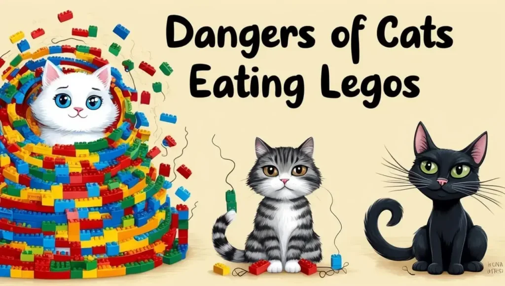 cat eating legos dangers