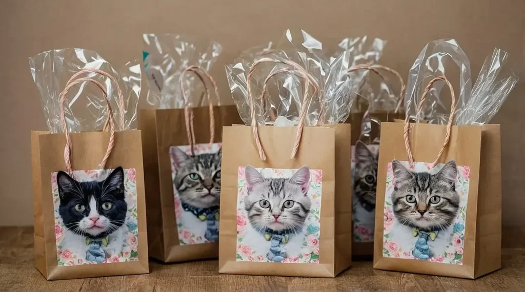 kitten-themed goodie bags happy birthday kitten