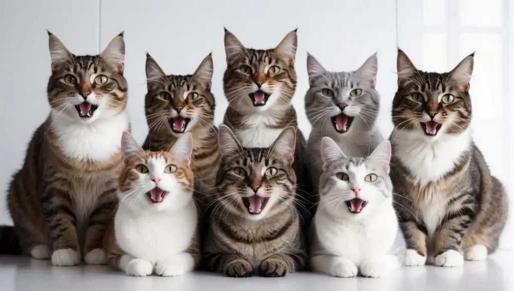 warning signs when introducing cats - cats vocalization signals image