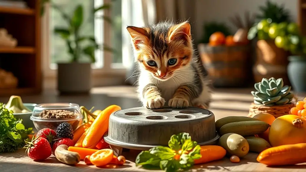 cat food for gassy kittens - kitten in the kitchen