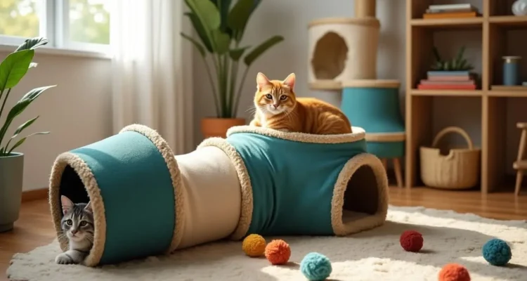 cat tunnel bed