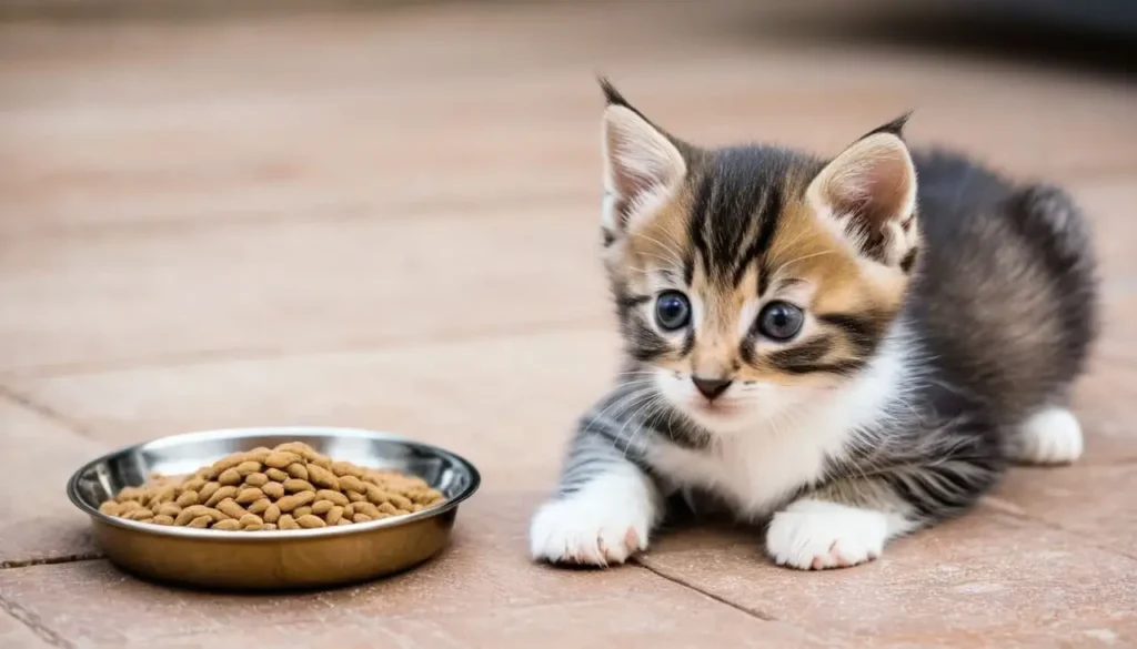 kozy kitten cat food - kitten eating food