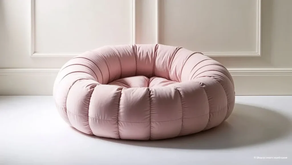 plush donut-shaped cat tunnel bed