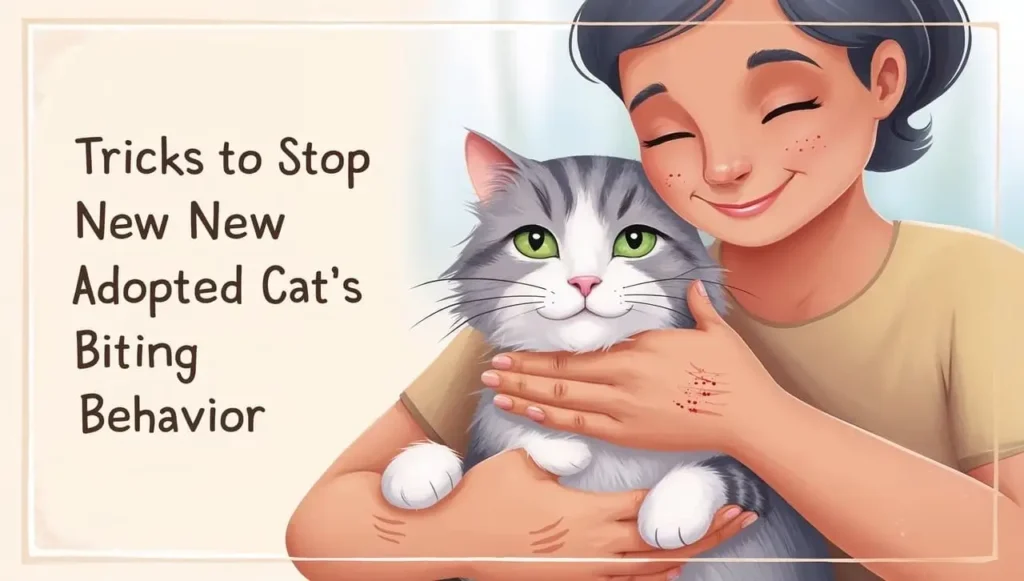 tricks to stop new adopted cats biting behavior