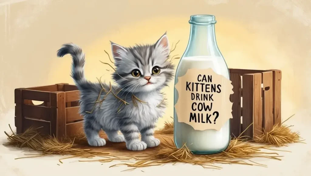 kitten drinks milk - can kittens drink cow milk