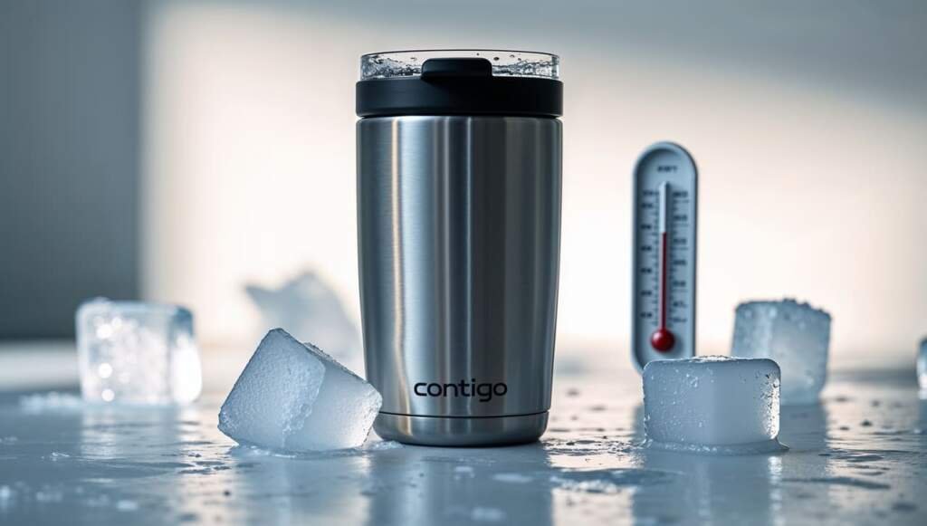 Preparing Contigo travel mug for the -10°f challenge