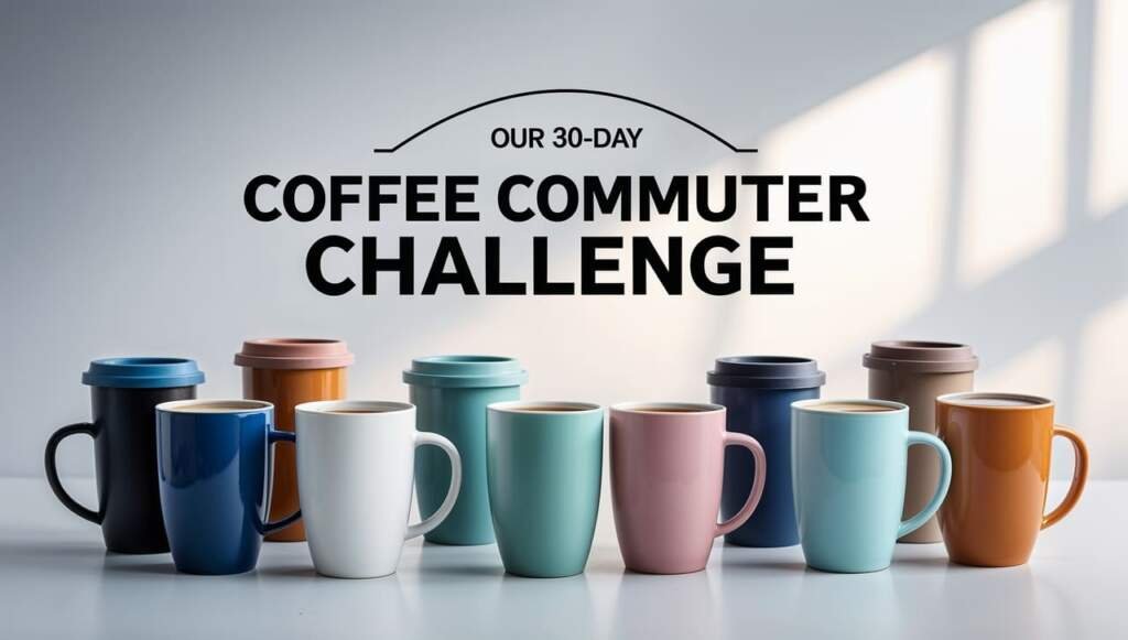 ceramic travel mugs - 30-day coffee commuter challenge