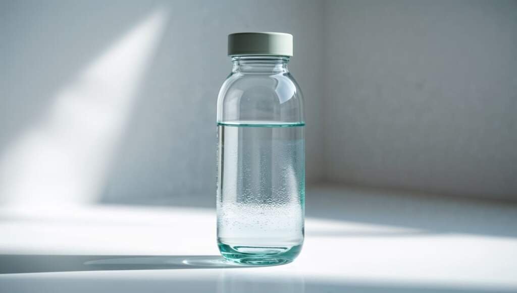 reusable water bottle materials - glass bottle