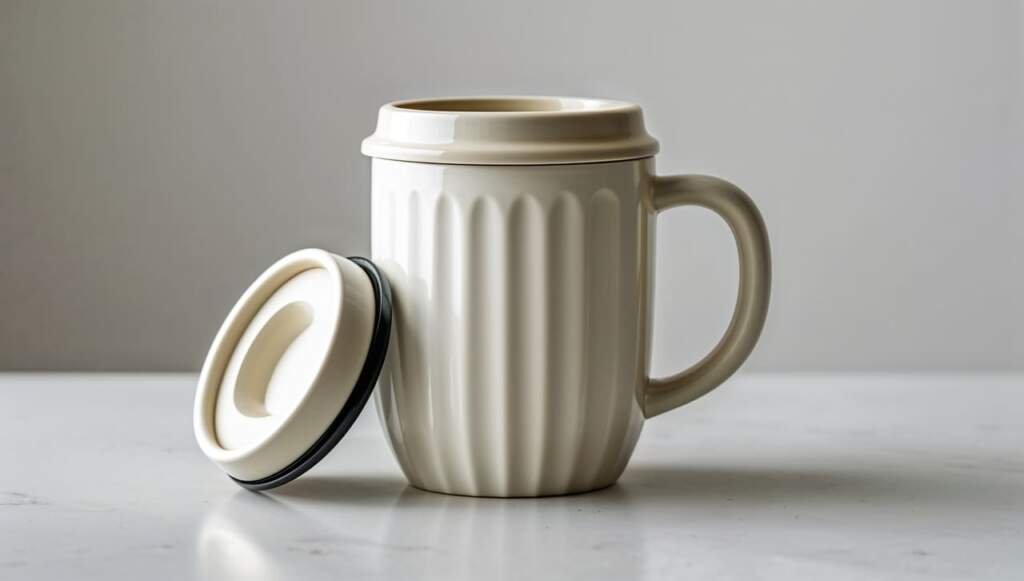 The perfect ceramic travel mug with lid