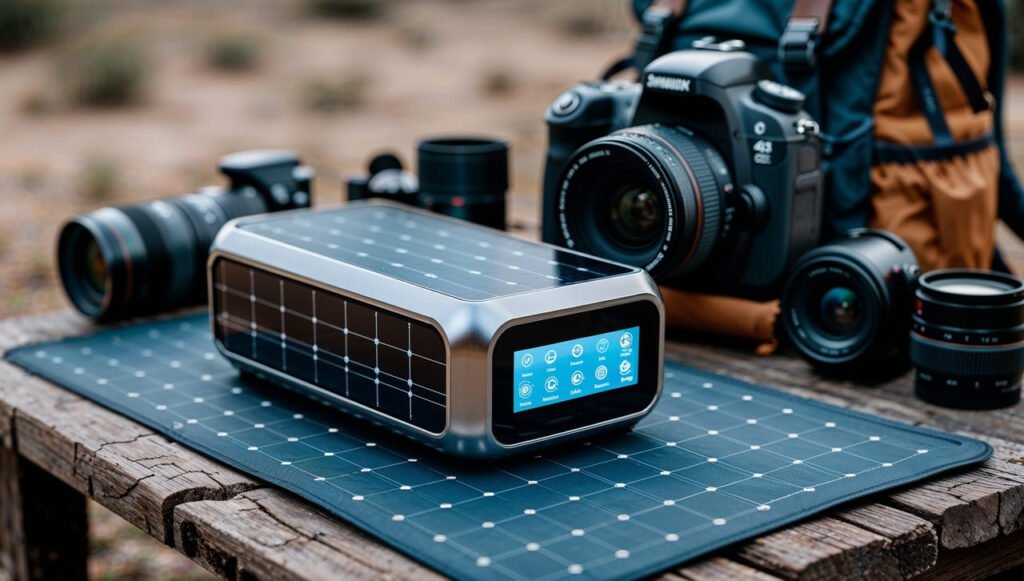 Solar-powered generator for travel