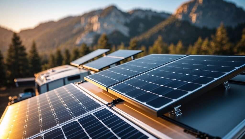 Solar-powered panels for RVs