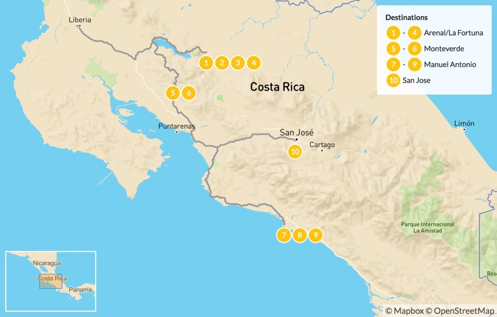 Sample 10-day Costa Rica vacation itinerary